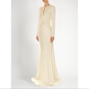 Alexander McQueen Cady silk knotted floor gown